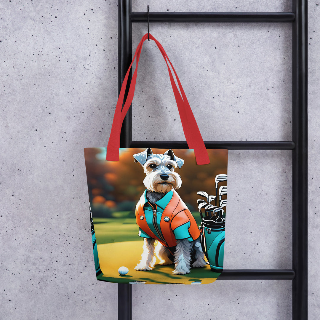 Tote bag-Miniature Schnauzer Golfer V5