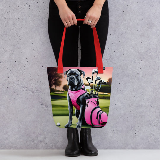 Tote bag-Cane Corso Golfer V3