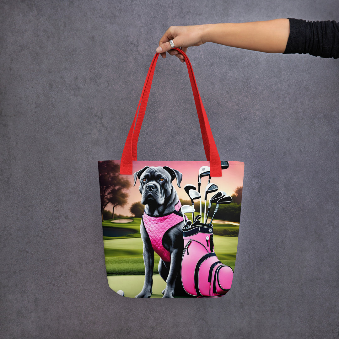 Tote bag-Cane Corso Golfer V3