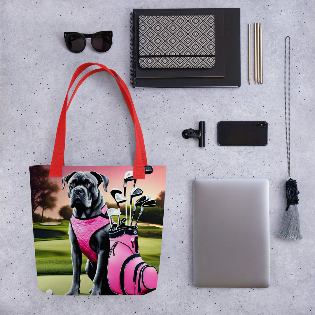 Tote bag-Cane Corso Golfer V3