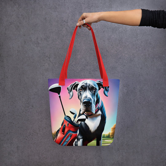 Tote bag-Great Dane Golfer V2