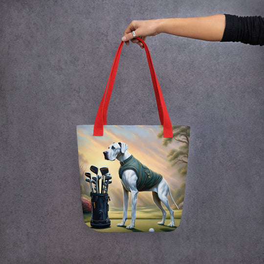 Tote bag-Great Dane Golfer V4