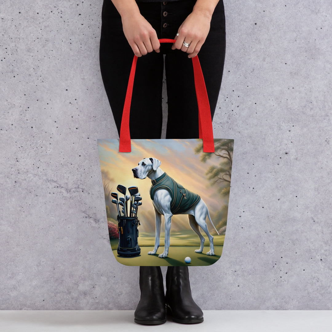 Tote bag-Great Dane Golfer V4