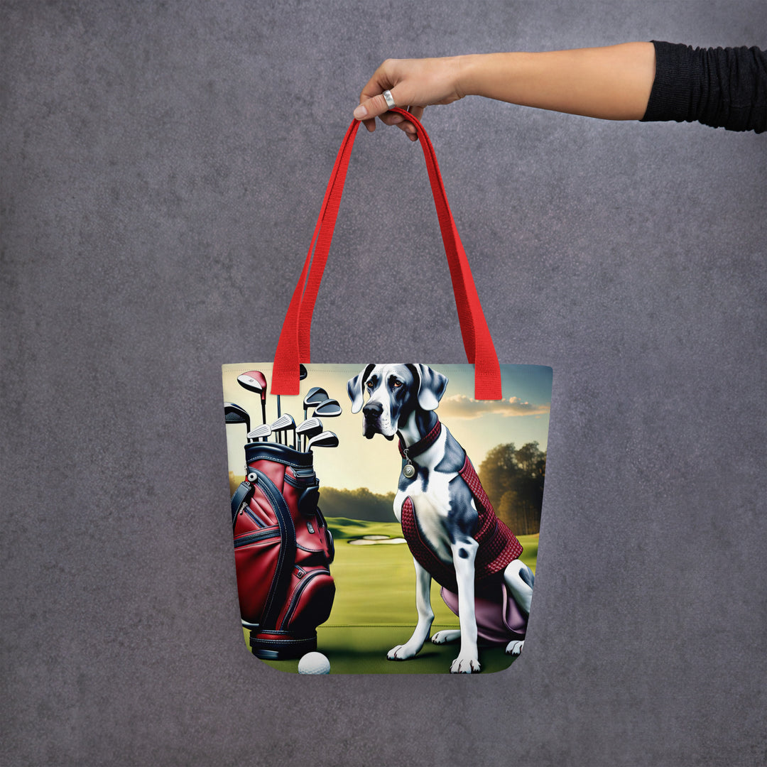 Tote bag-Great Dane Golfer V3