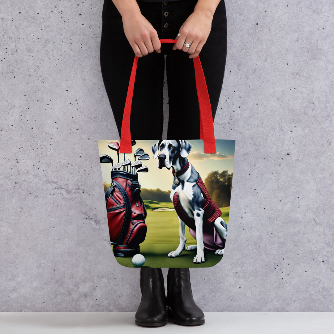 Tote bag-Great Dane Golfer V3