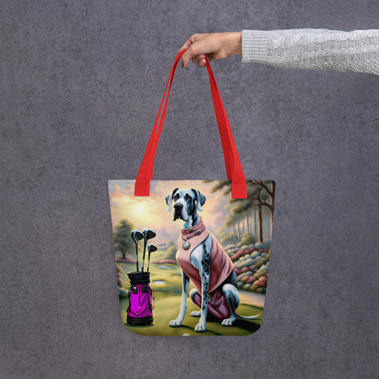 Tote bag-Great Dane Golfer V5