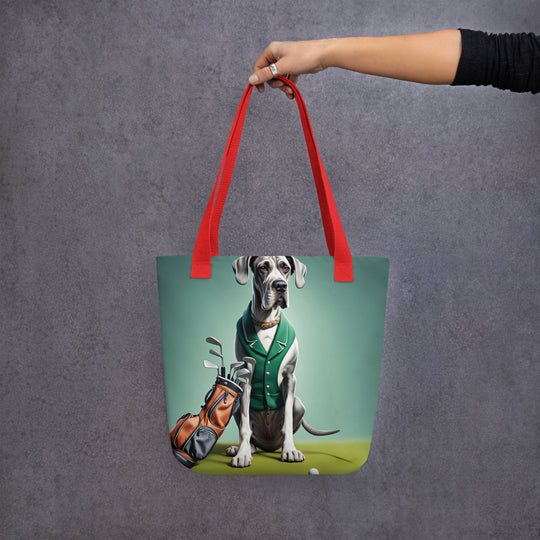 Tote bag-Great Dane Golfer V6