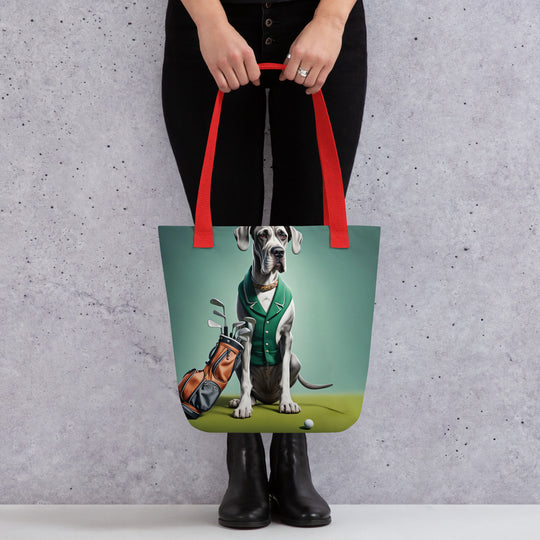 Tote bag-Great Dane Golfer V6