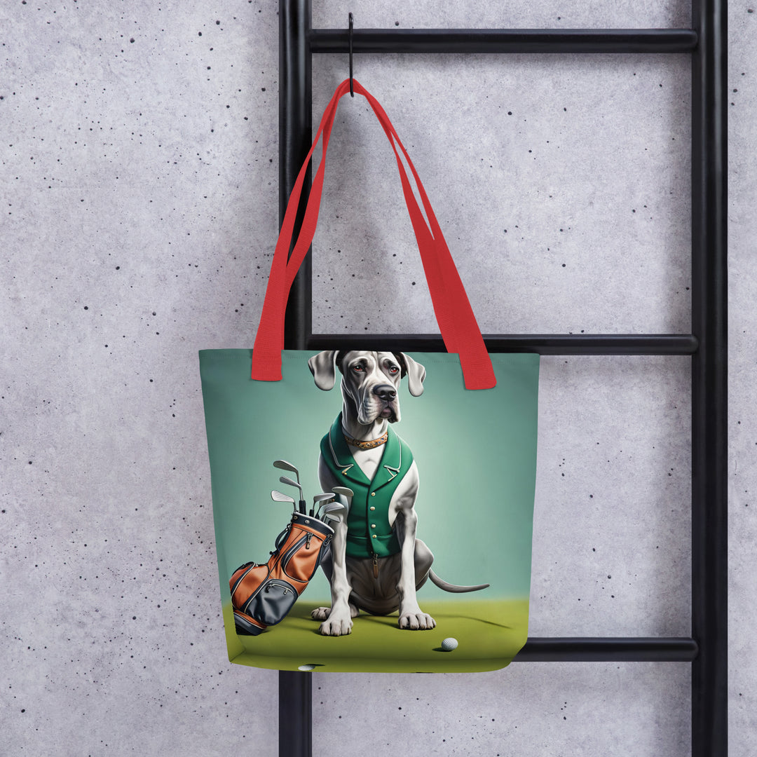 Tote bag-Great Dane Golfer V6