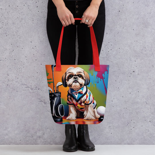 Tote bag-Shih Tzu Golfer