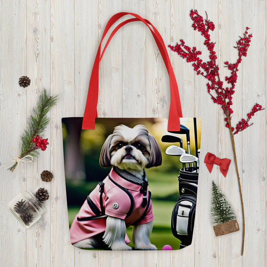 Tote bag-Shih Tzu Golfer V2