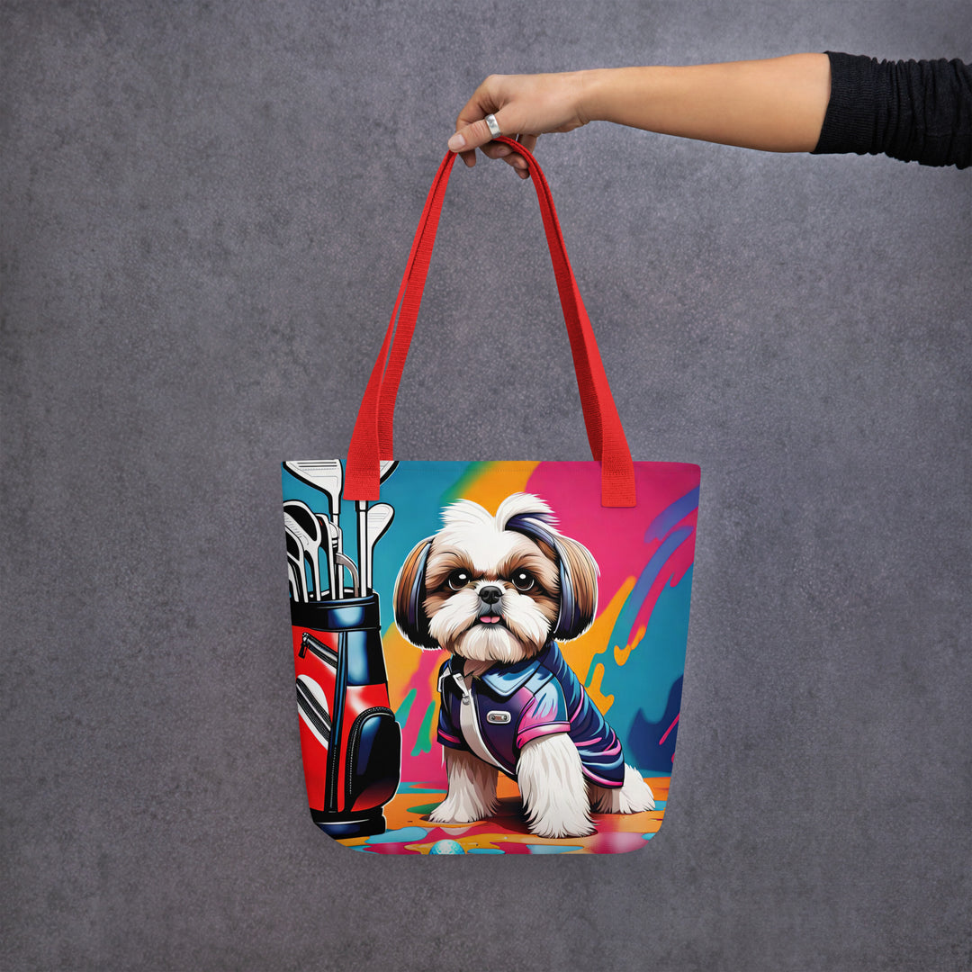 Tote bag-Shih Tzu Golfer V4