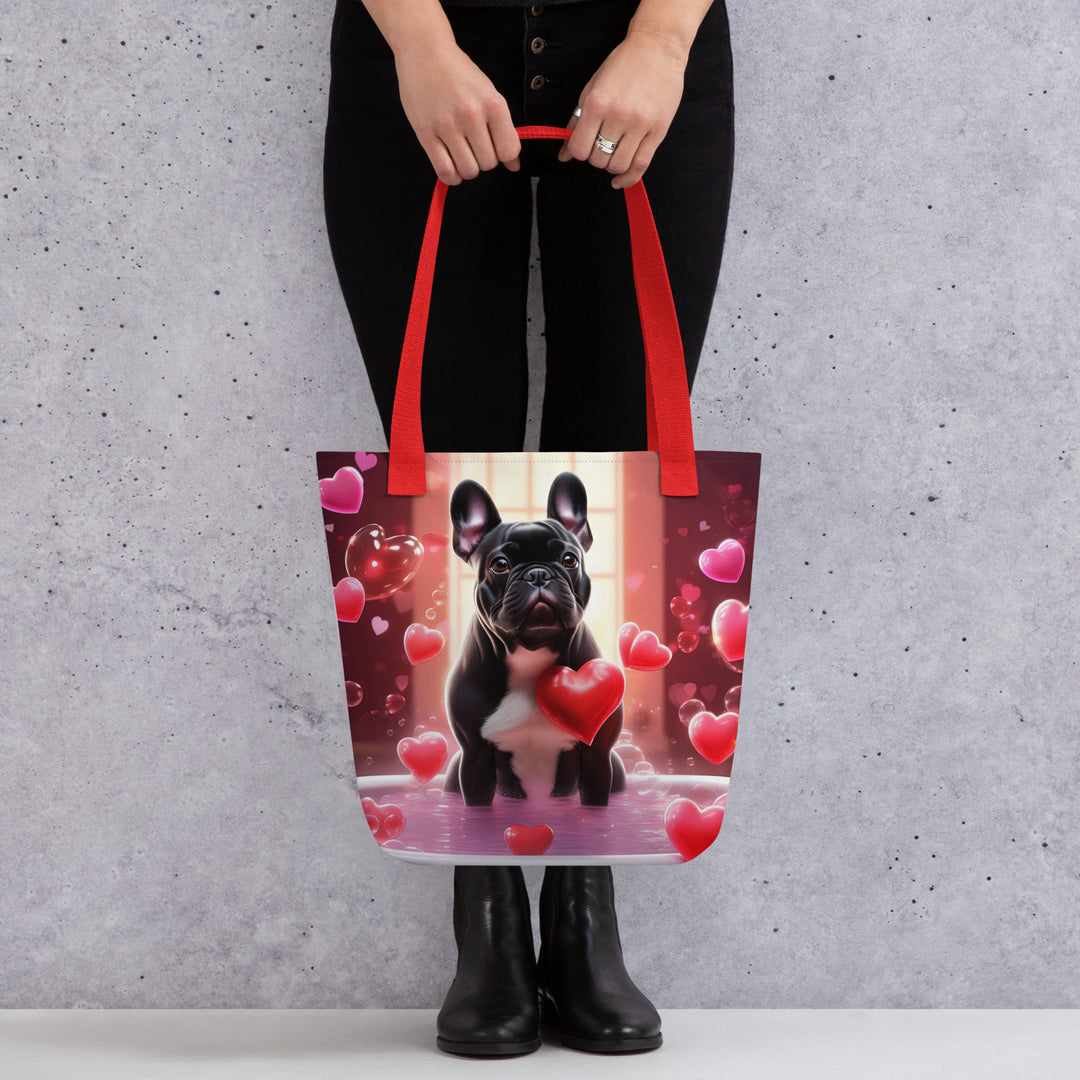 Tote bag-French Bulldog Romantic