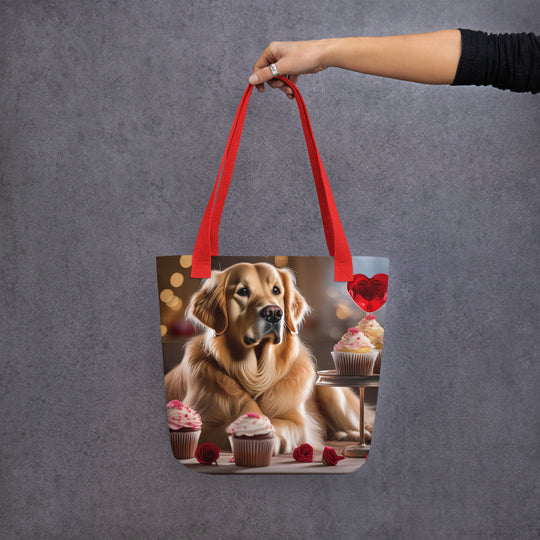 Tote bag-Golden Retriever Romantic