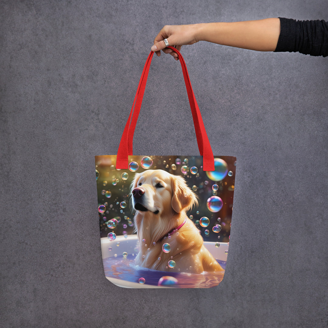 Tote bag-Golden Retriever Romantic V2