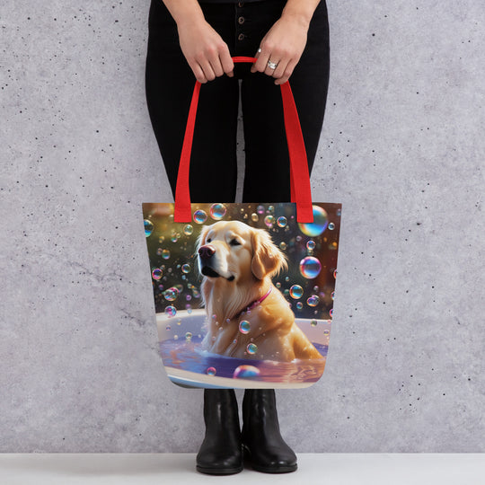 Tote bag-Golden Retriever Romantic V2