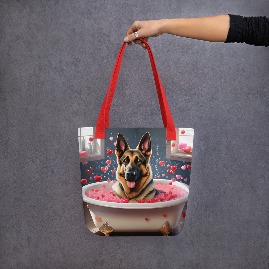 Tote bag-German Shepherd Romantic