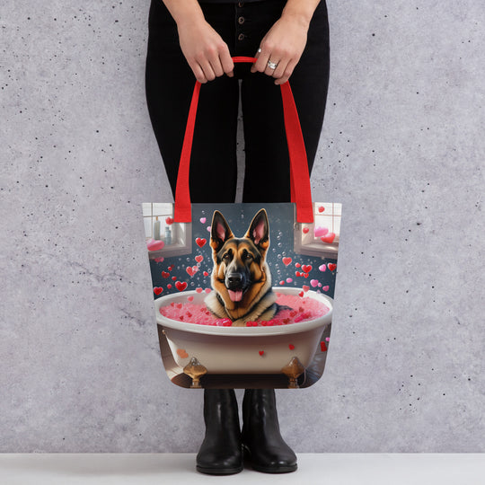 Tote bag-German Shepherd Romantic