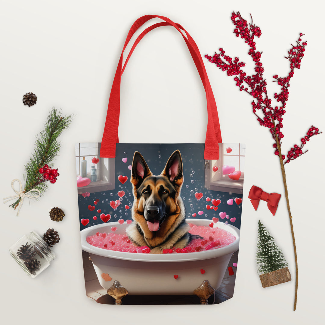 Tote bag-German Shepherd Romantic