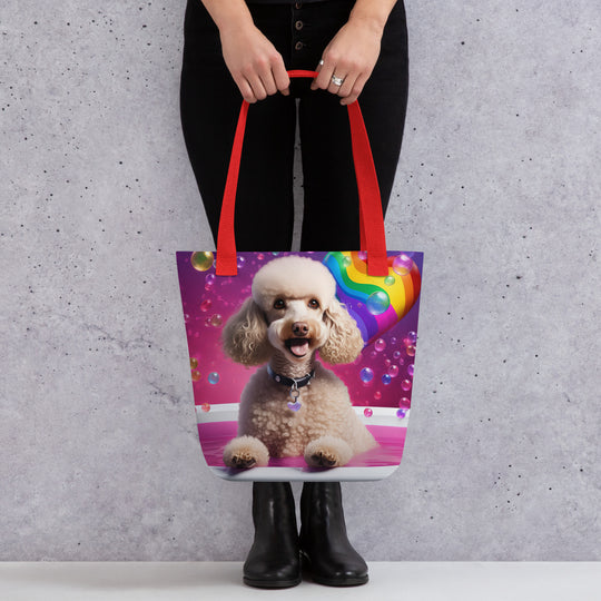 Tote bag-Poodle Romantic