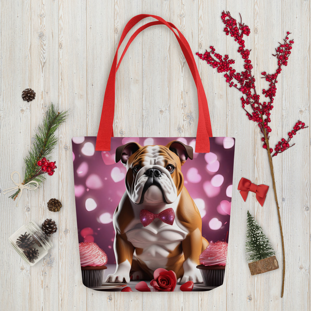 Tote bag-Bulldog Romantic