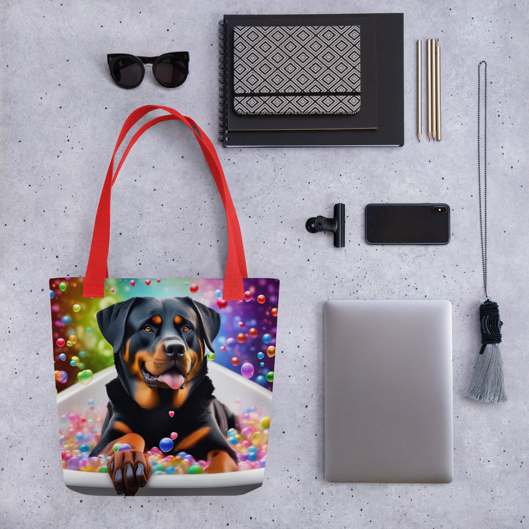 Tote bag-Rottweiler Romantic