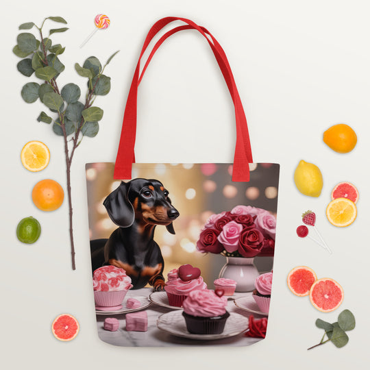 Tote bag-Dachshund Romantic