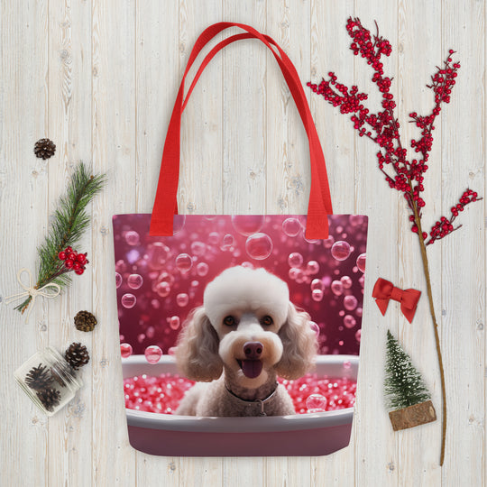 Tote bag-Poodle  Romantic V3