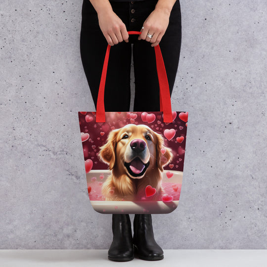 Tote bag-Golden Retriever Romantic V3