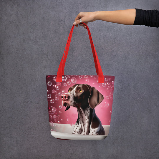 Tote bag-German Shorthaired Pointer Romantic