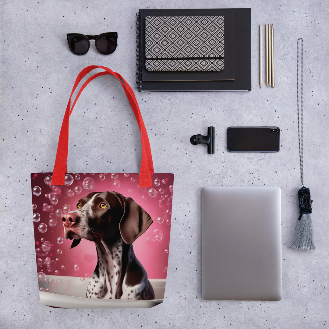 Tote bag-German Shorthaired Pointer Romantic