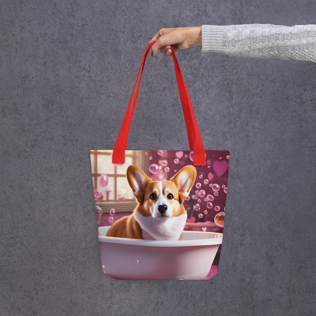 Tote bag-Pembroke Welsh Corgi Romantic