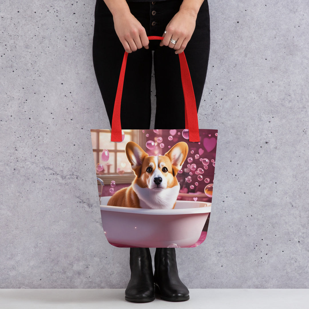 Tote bag-Pembroke Welsh Corgi Romantic