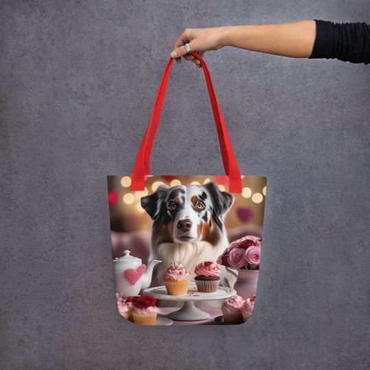 Tote bag-Australian Shepherd Romantic V2