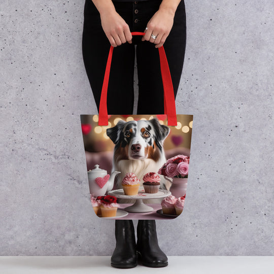 Tote bag-Australian Shepherd Romantic V2