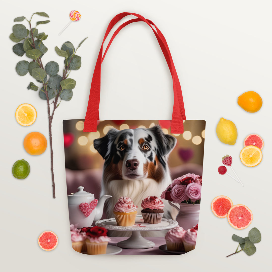 Tote bag-Australian Shepherd Romantic V2