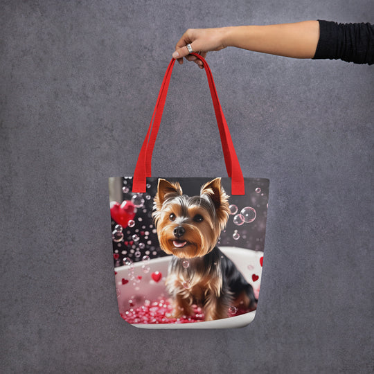 Tote bag-Yorkshire Terrier Romantic