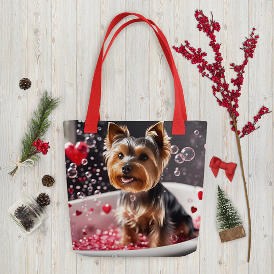 Tote bag-Yorkshire Terrier Romantic