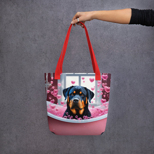 Tote bag-Rottweiler Romantic V3