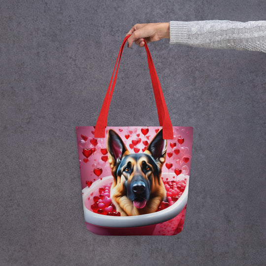 Tote bag-German Shepherd Romantic V3