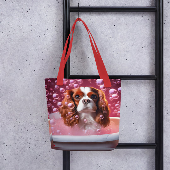 Tote bag-Cavalier King Charles Spaniel Romantic