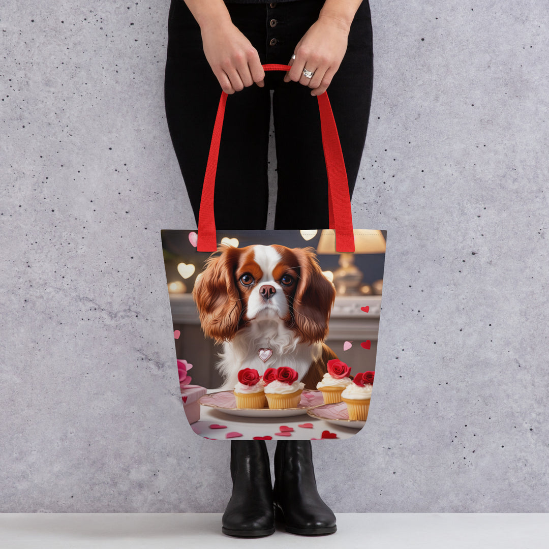 Tote bag-Cavalier King Charles Spaniel Romantic V2