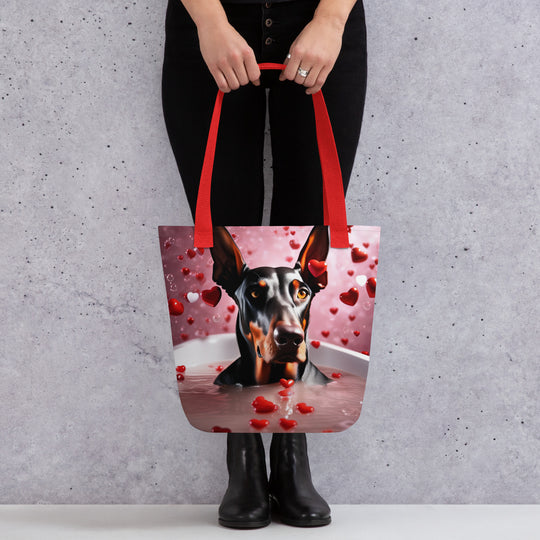 Tote bag-Doberman Pinscher Romantic