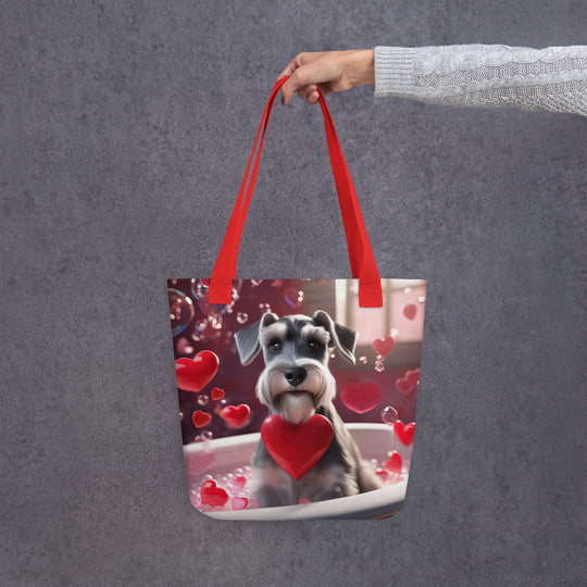 Tote bag-Miniature Schnauzer Romantic