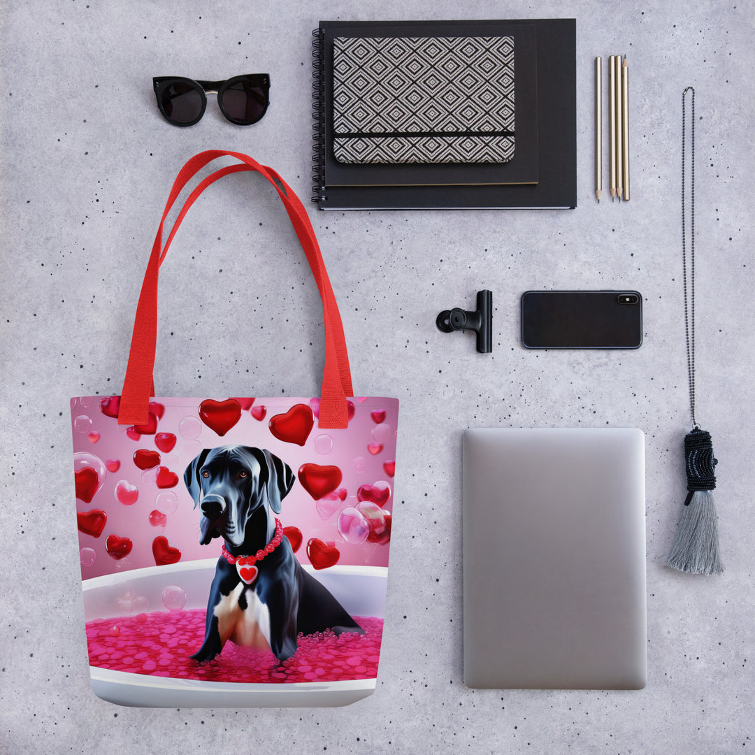 Tote bag-Great Dane Romantic