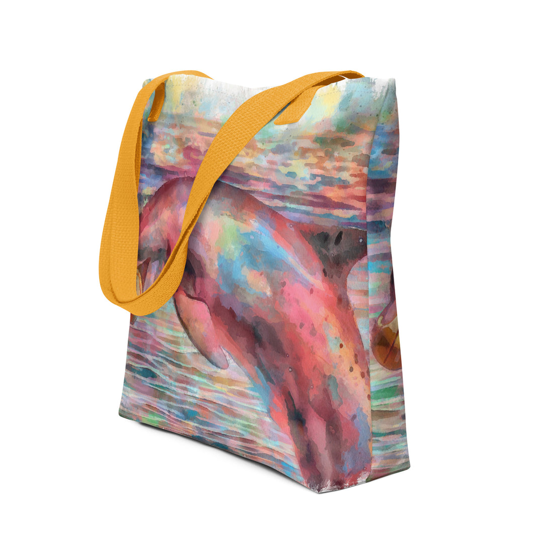 Tote bag - dolphin w ball