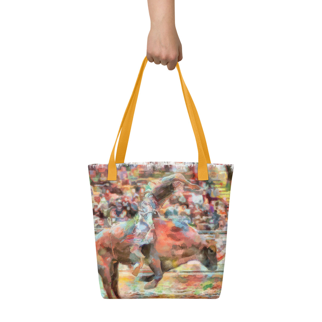 Tote bag - cowboy riding a bull