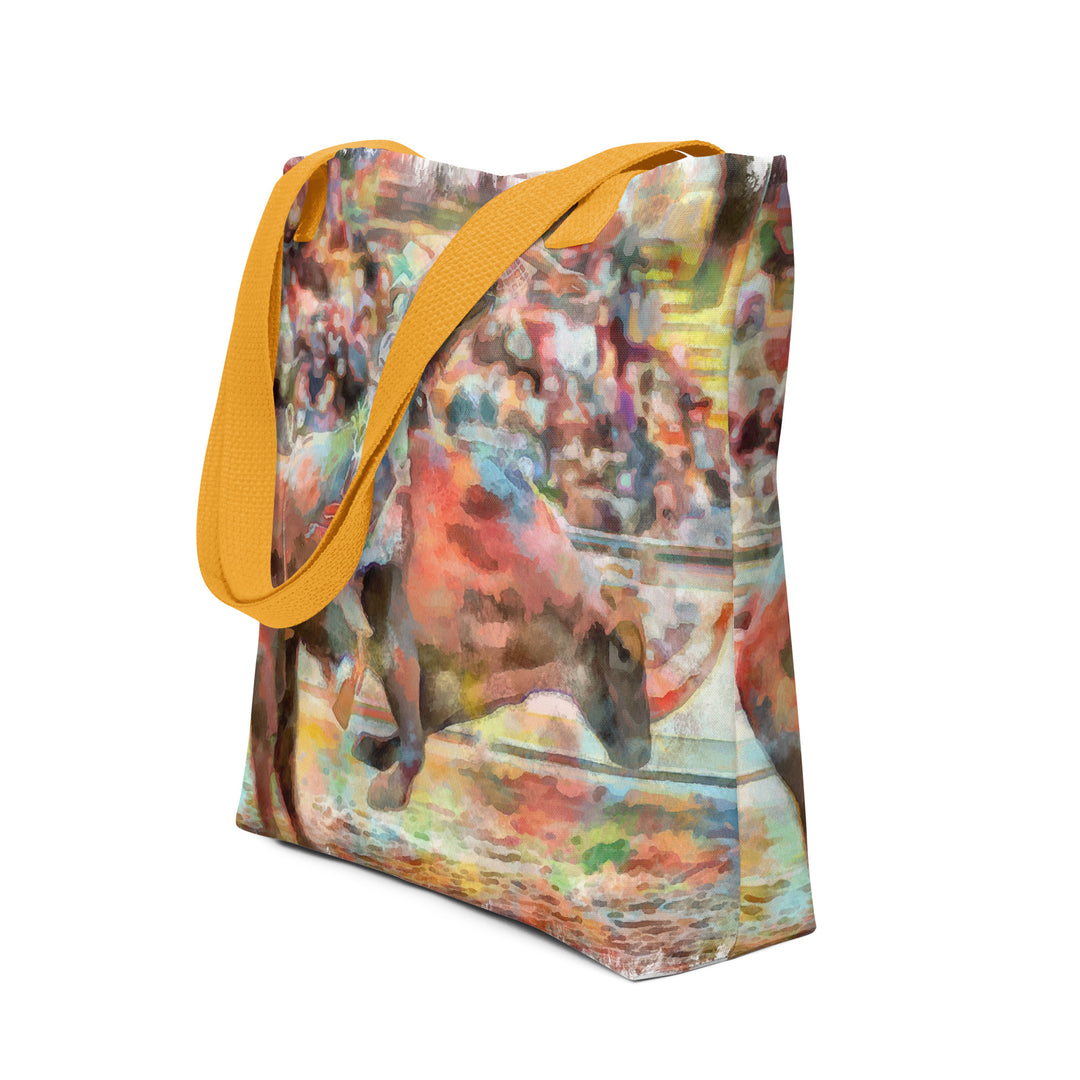 Tote bag - cowboy riding a bull
