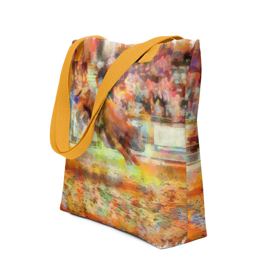 Tote bag - cowboy riding a bull v2
