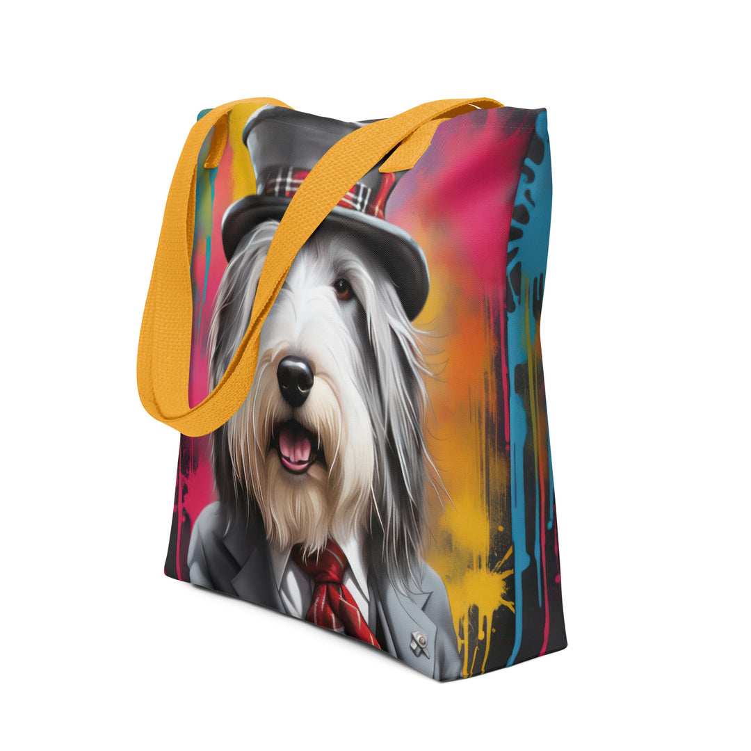 Tote bag-Bearded Collie